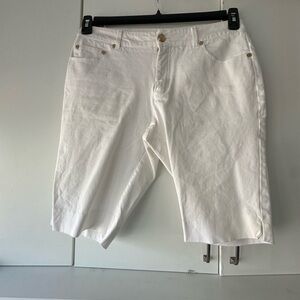 Eric White Bermuda Shorts Size 10 33” Waist Stretch Cotton 12” Length